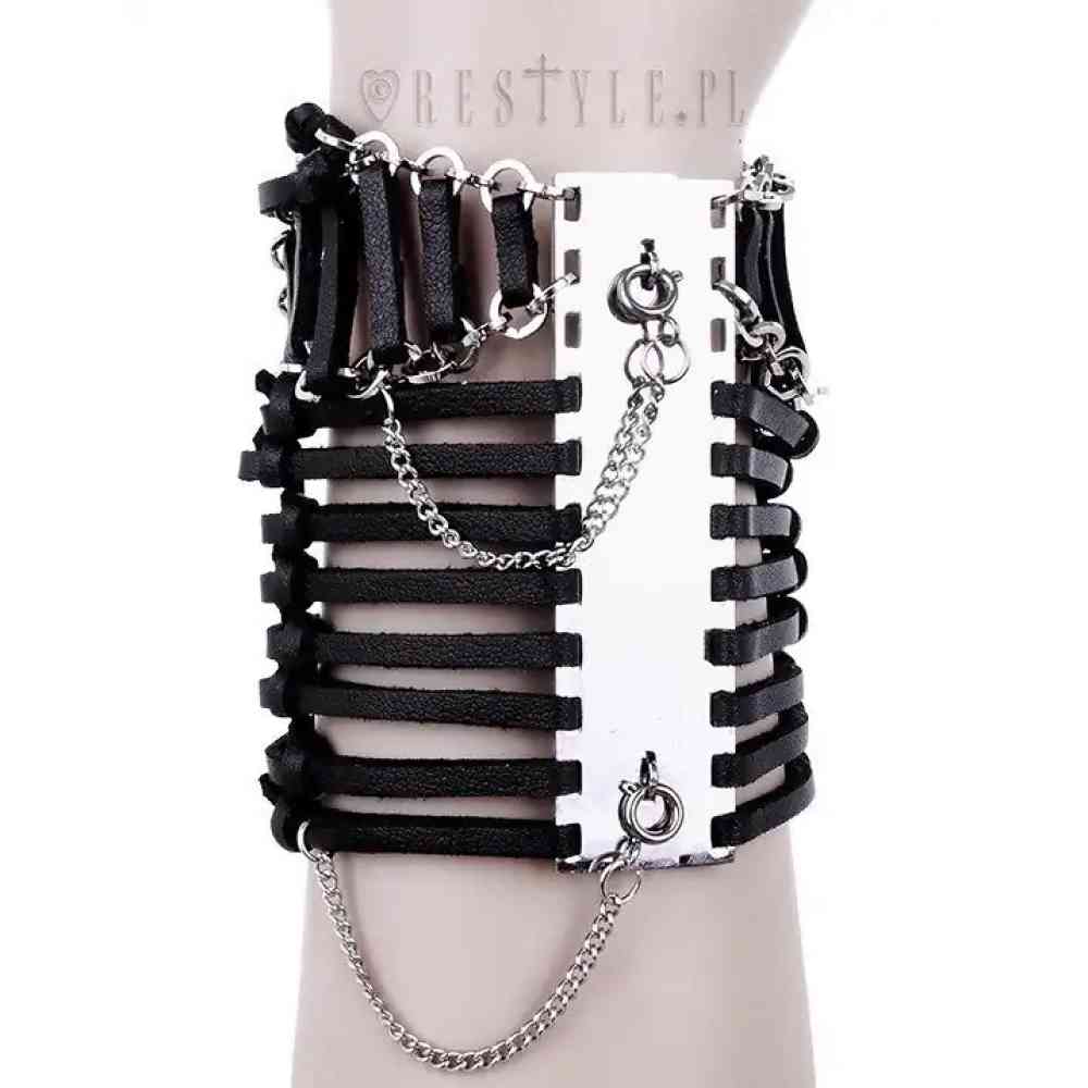 Restyle - Modern Goth String Armband - Zwart